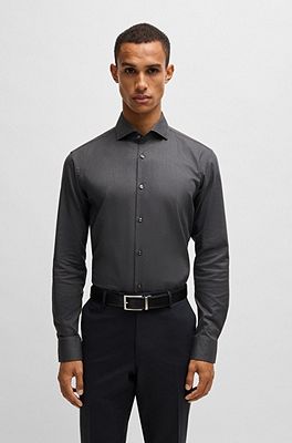 Hugo boss grey clearance shirt