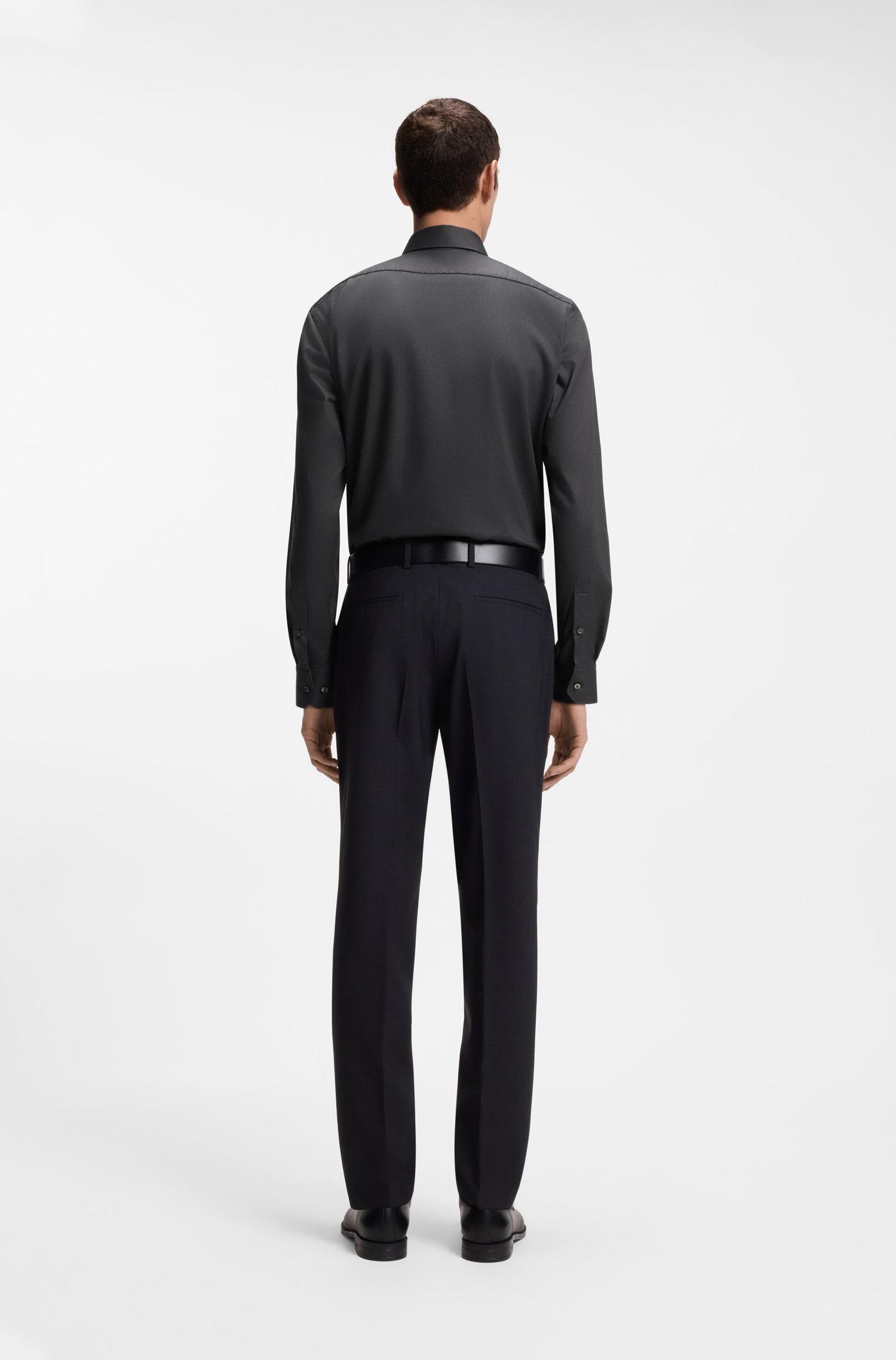 Boss Regular-fit shirt in easy-iron stretch-cotton twill skjortor & blusar herr – bild 3