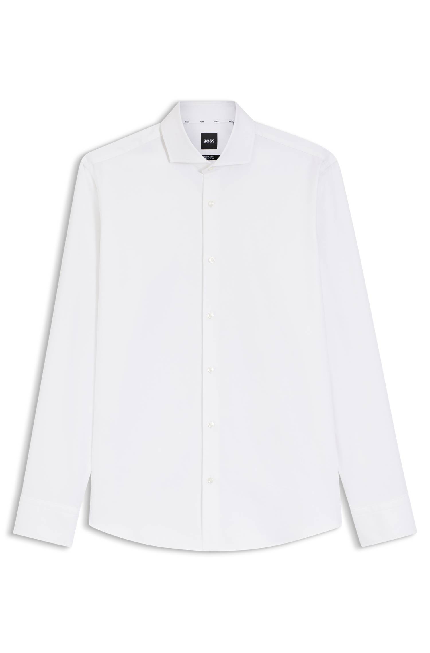 Boss Regular-fit shirt in easy-iron stretch-cotton twill skjortor & blusar herr – bild 4