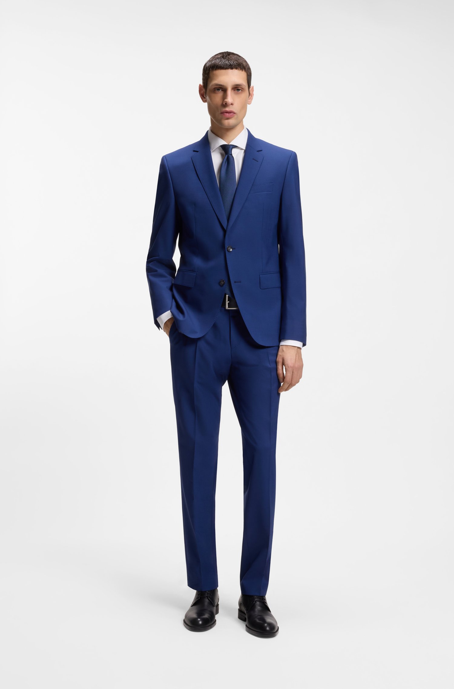 Boss Regular-fit shirt in easy-iron stretch-cotton twill skjortor & blusar herr – bild 2