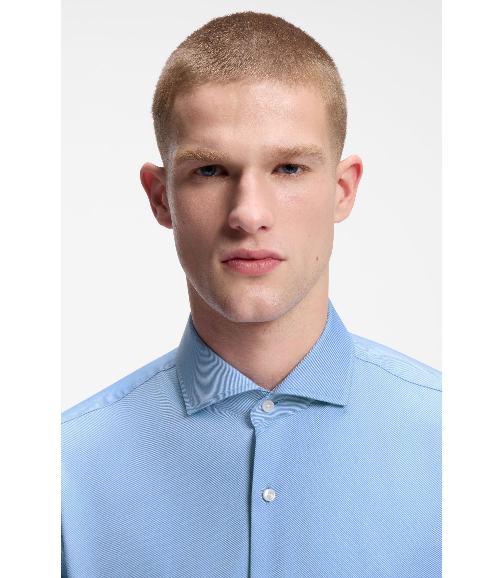 HUGO - Camicia slim fit in jersey elasticizzato ad alte prestazioni