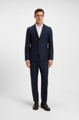 Slim-Fit Hemd aus Baumwoll-Mix mit Performance-Stretch, Wei&szlig;