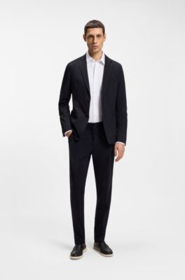Slim-fit shirt in a performance-stretch cotton blend, White