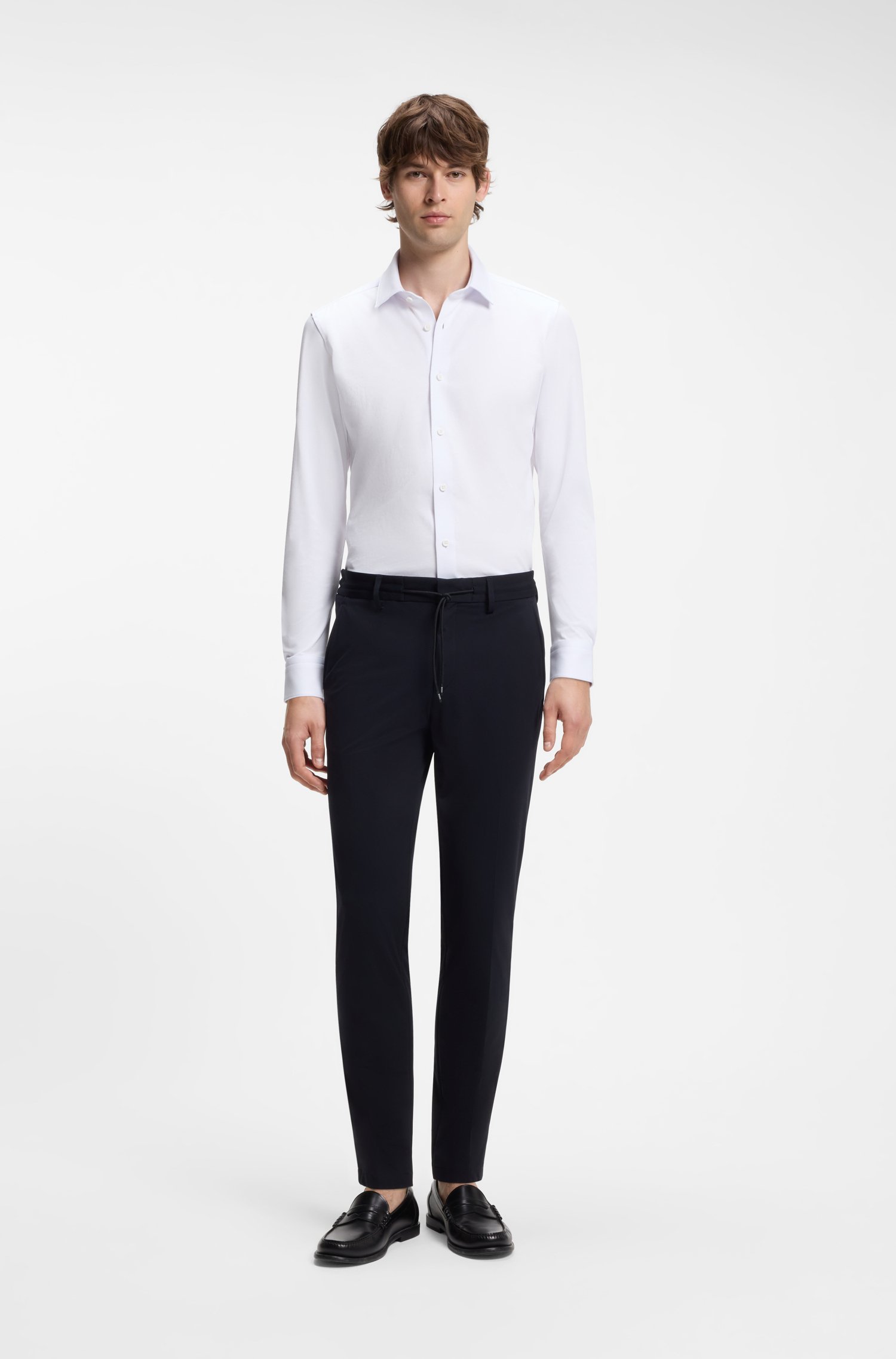 Boss Slim-fit shirt in a performance-stretch cotton blend skjortor & blusar herr – bild 2