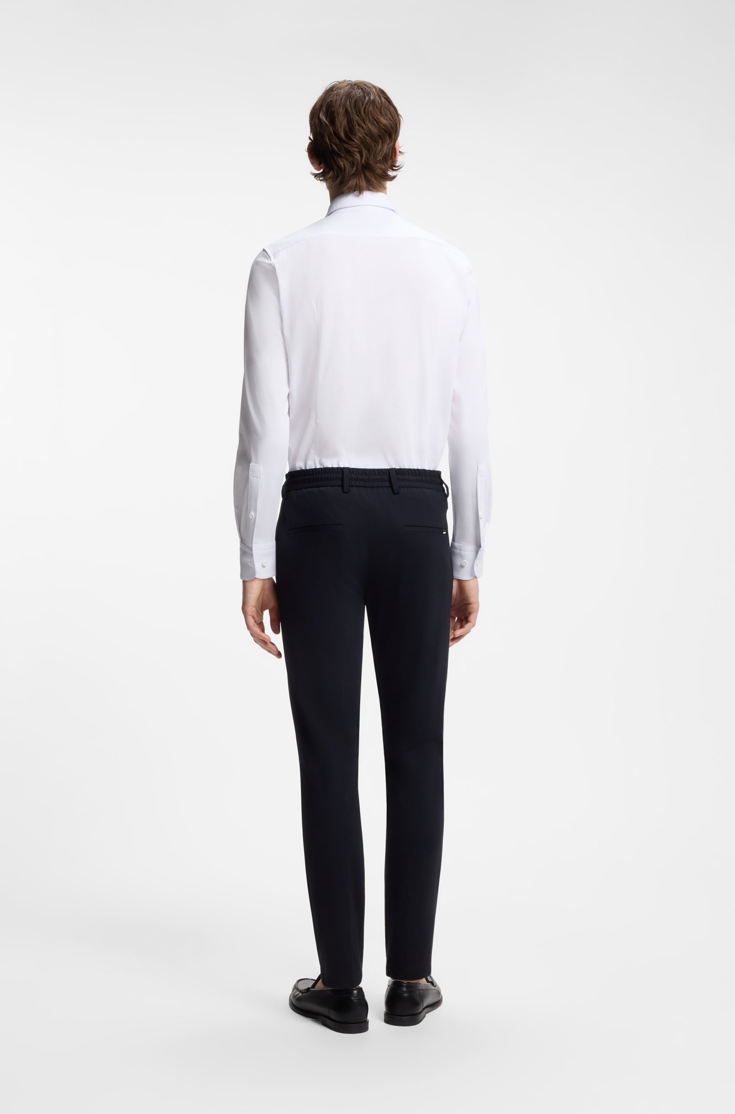 Boss Slim-fit shirt in a performance-stretch cotton blend skjortor & blusar herr – bild 3