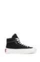High-top trainers with red logo patch, Black