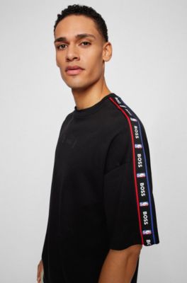 BOSS & NBA interlock-cotton relaxed-fit T-shirt with collaborative branding, NBA Generic