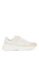 Chunky-sole trainers in mixed materials, White