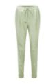 Regular-fit trousers in lustrous satin, Light Green