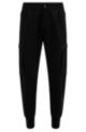 Slim-fit cargo trousers in super-flex fabric, Black
