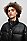 HUGO 雨果带边框徽标人造革连帽羽绒夹克外套,  001_Black