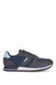 Logo-detail trainers in mesh with rubberised accents, Dark Blue