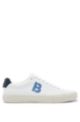 Low-top trainers with contrast 'B' detail, White
