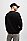 HUGO 雨果徽标装饰衣领棉质大款毛衣,  001_Black