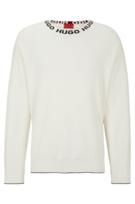 White hugo 2025 boss jumper