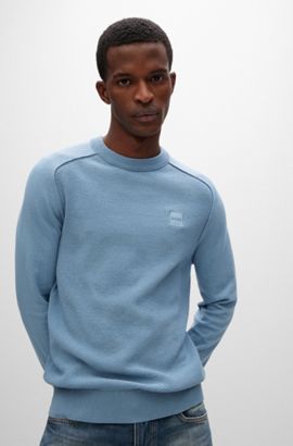 Uomo Abbigliamento da Maglieria da Maglioni con zip Pullover mezza zip BENJI Blu LanaBOSS by HUGO BOSS in Lana da Uomo colore Blu 