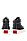 HUGO 雨果红色徽标标签橡胶减震高帮运动鞋,  001_Black