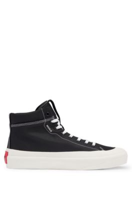 HUGO Hightop rubberbumper trainers with red logo label