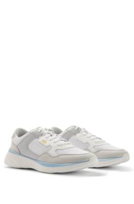 Hugo Boss Hybrid Trainers With Bonded Leather And Mesh