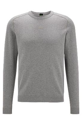 Regular-fit sweater with capsule artwork and chain stitching