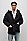 HUGO 雨果带边框徽标图案羽绒填充派克夹克外套,  001_Black