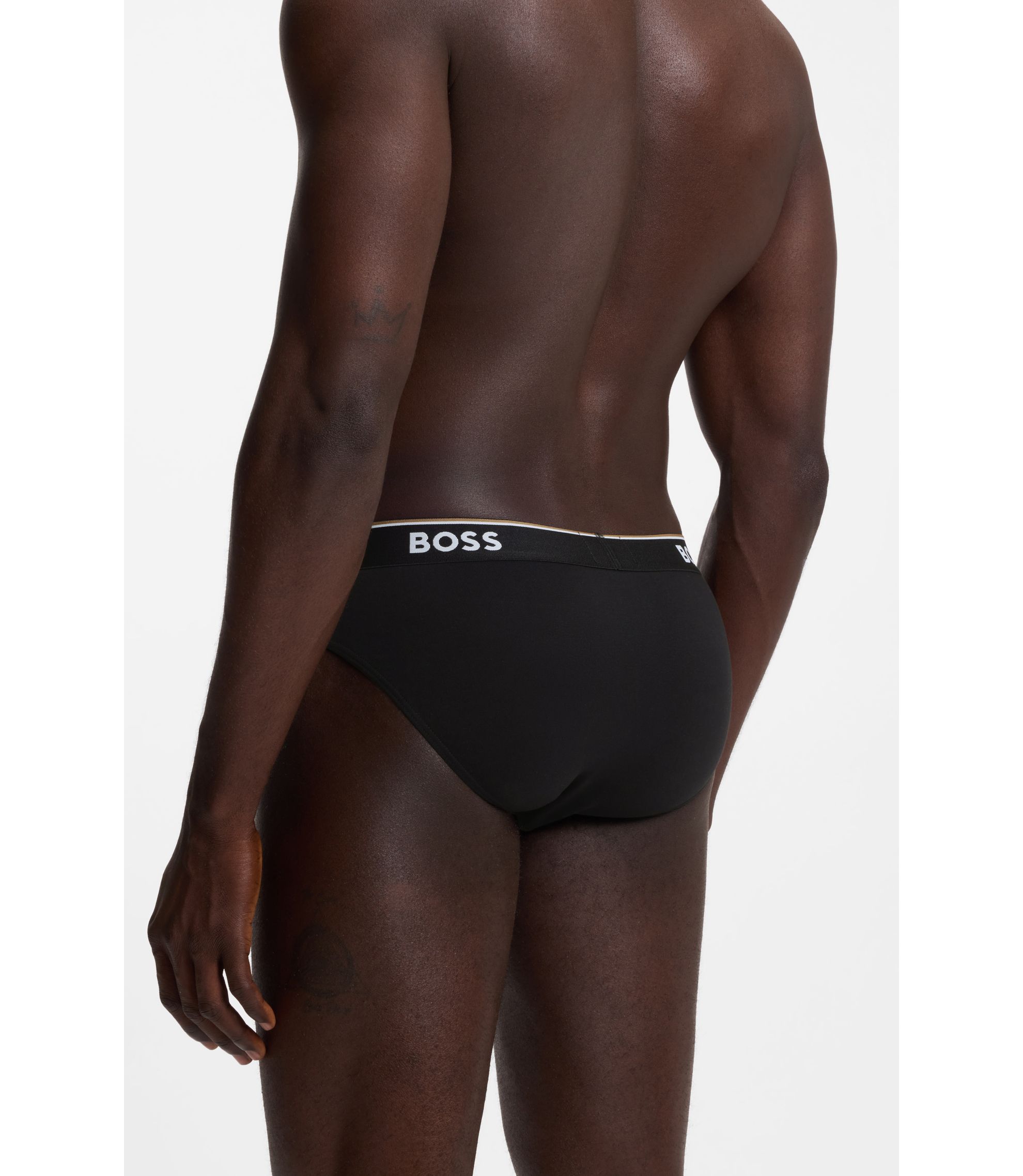 BOSS - ロゴウエストバンド ブリーフ3枚セット ストレッチコットン