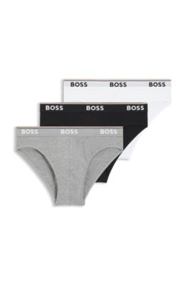 BOSS - ブリーフ3枚セット ストレッチコットン ロゴウエスト
