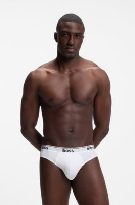 Stretch-cotton briefs, White / Grey / Black