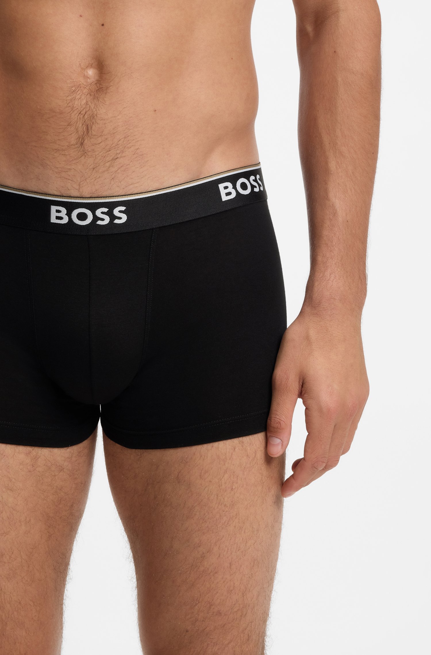 Boss Korta Boxershorts Power 3-pack svart 001 Svart Storlek herr – bild 4