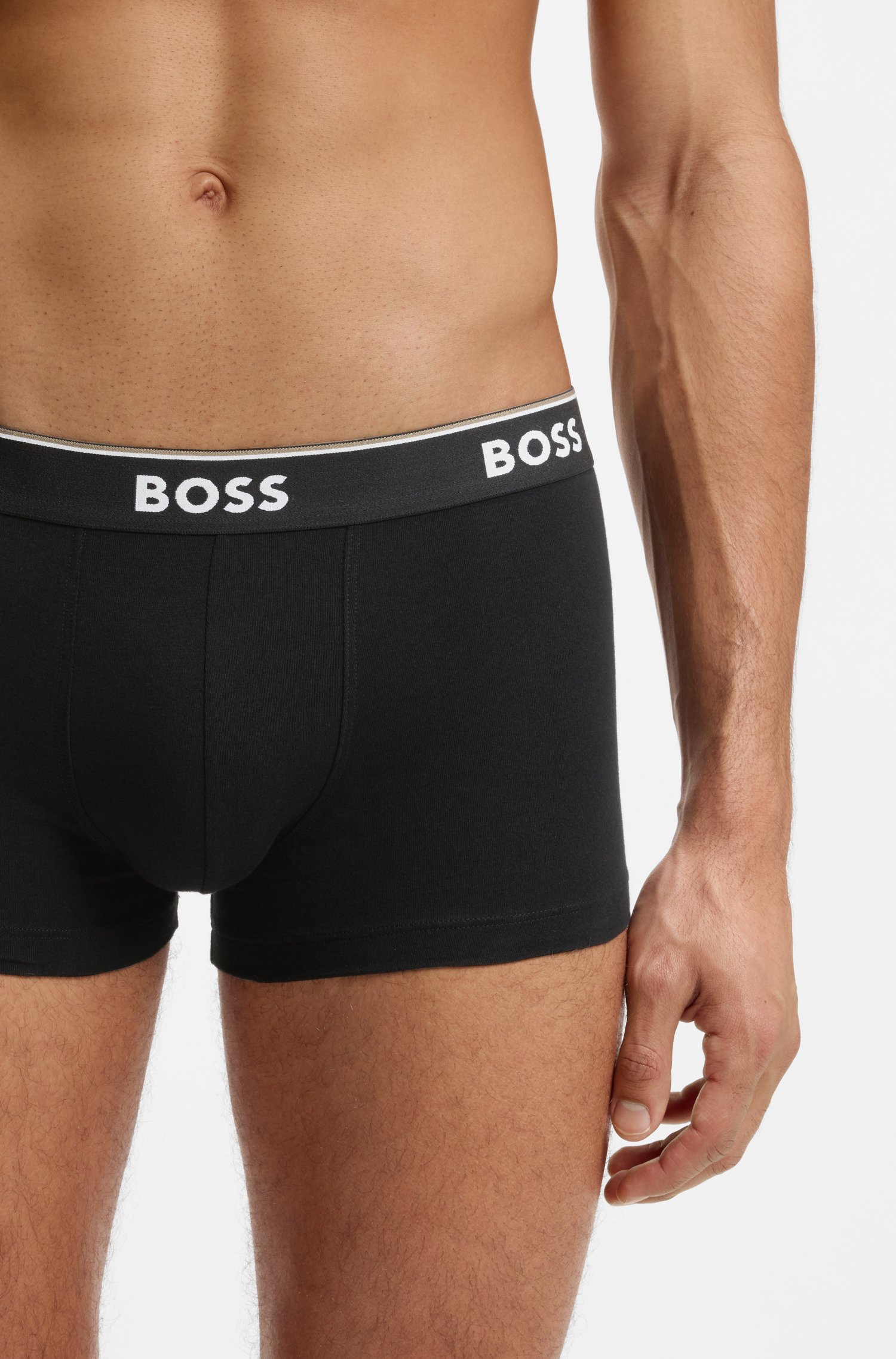 Boss Three-pack stretch-cotton trunks kalsonger herr – bild 3