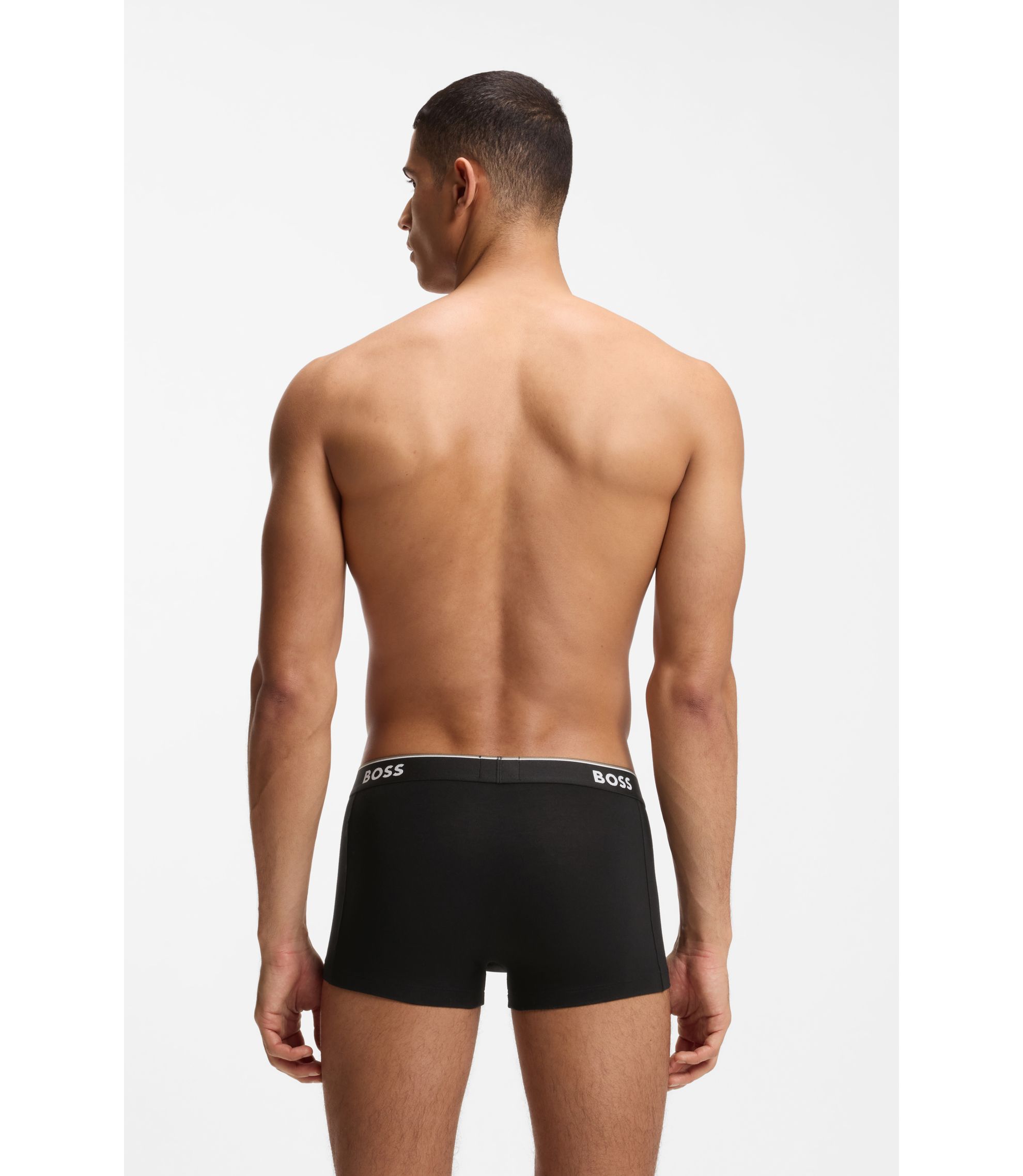 BOSS - ボクサーパンツ3枚セット ストレッチコットン ロゴウエスト