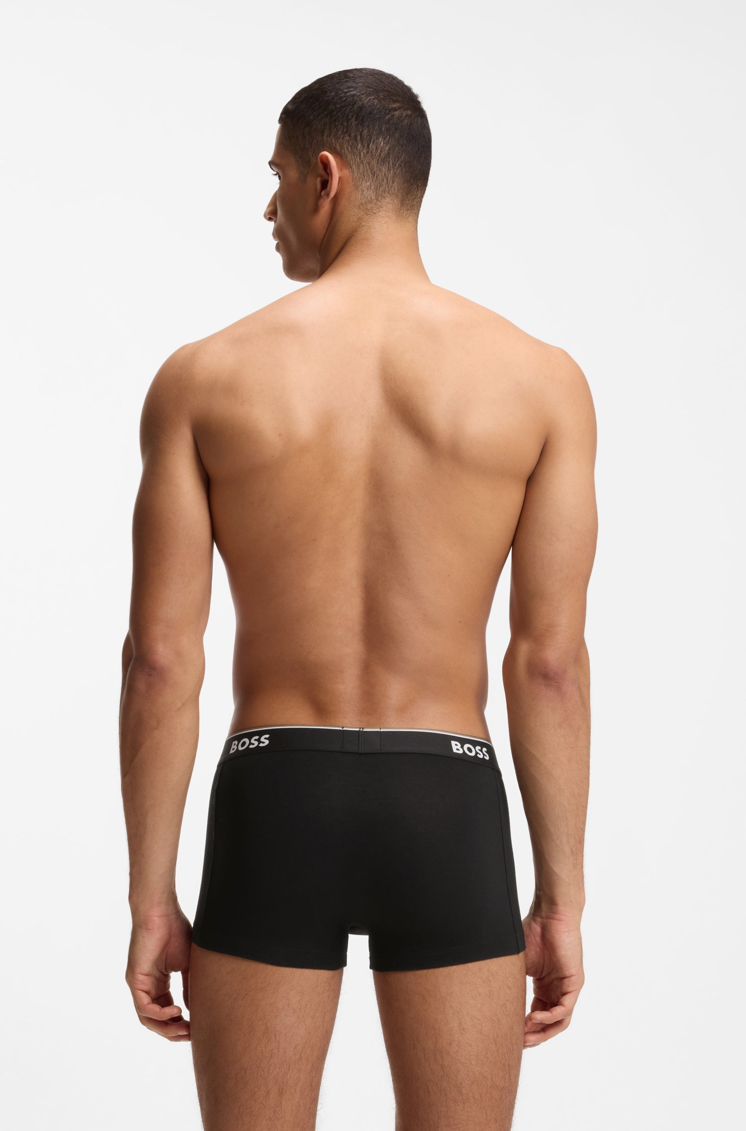 Boss Three-pack stretch-cotton trunks kalsonger herr – bild 2