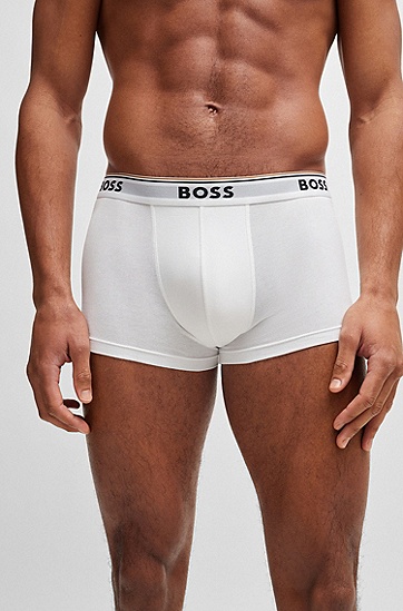 BOSS 博斯徽标裤腰弹力棉短裤三条装,  999_Assorted Pre-Pack