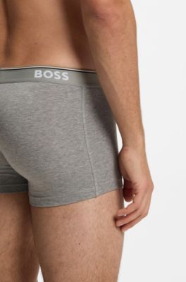 Set van drie korte boxers, White / Grey / Black