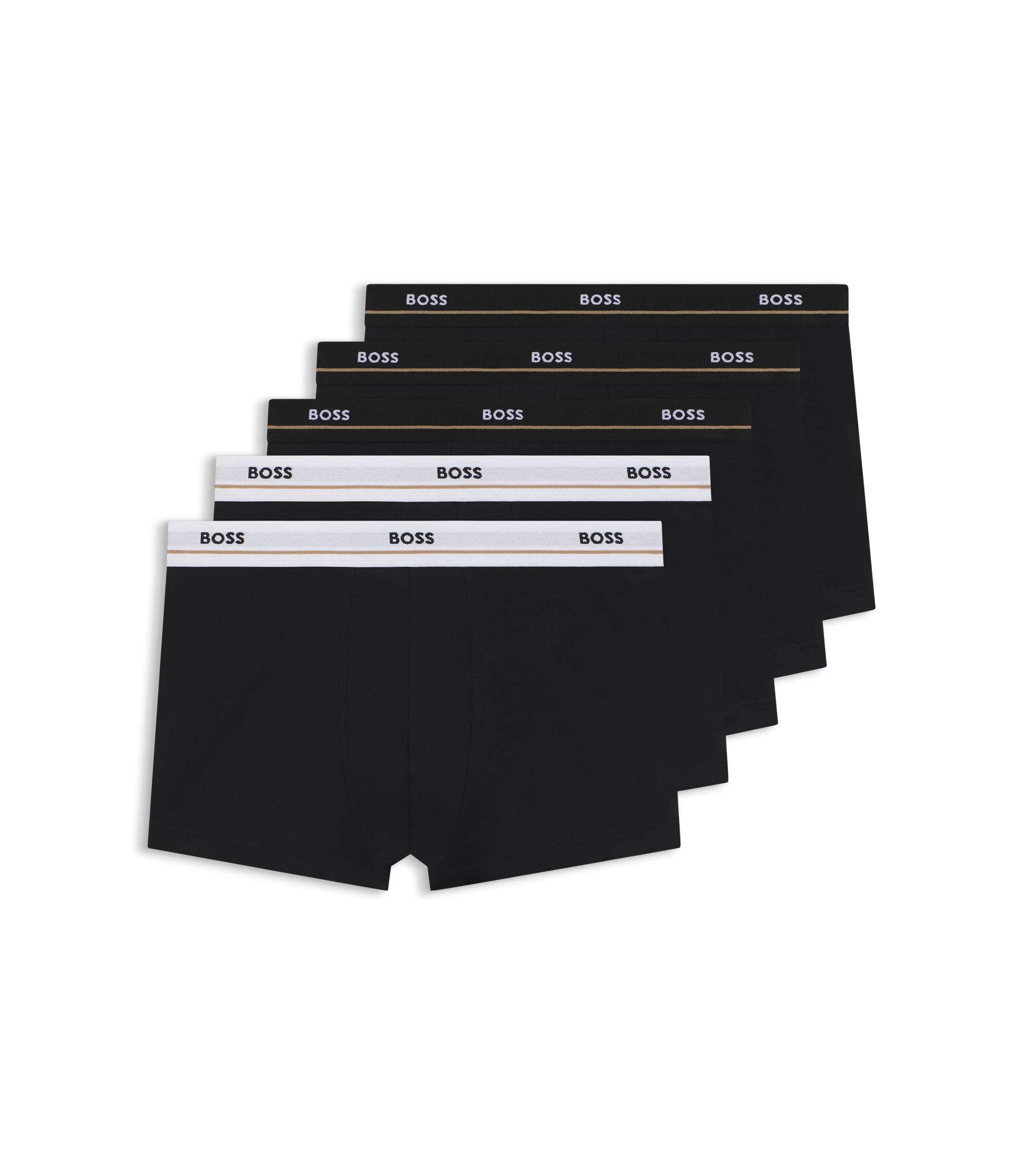 BOSS Lot De 5 Boxers Homme Trunk Essential Coton Stretch