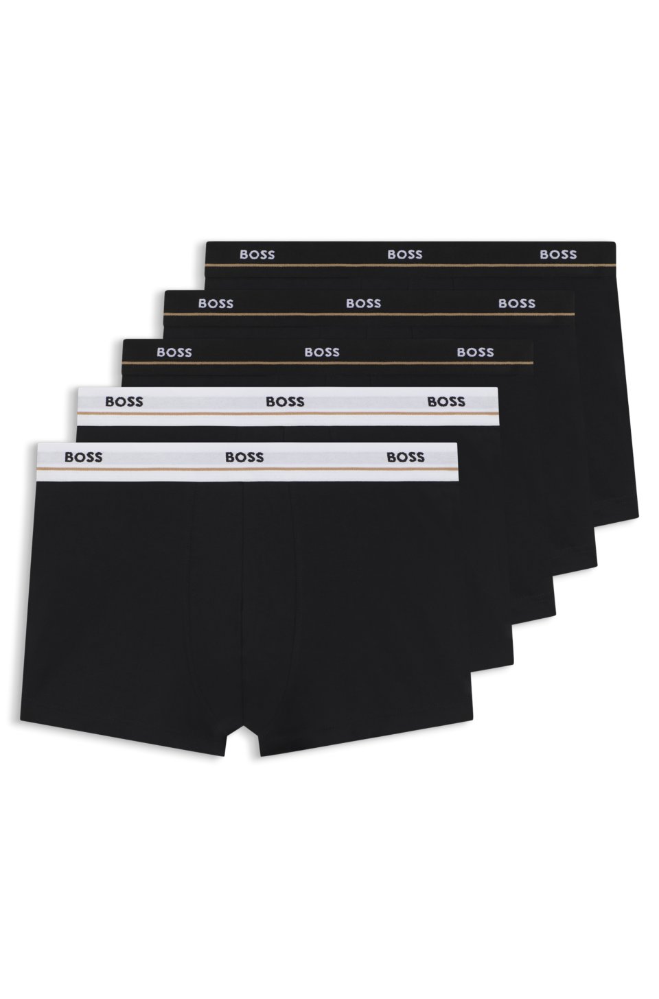 Five-pack stretch-cotton trunks