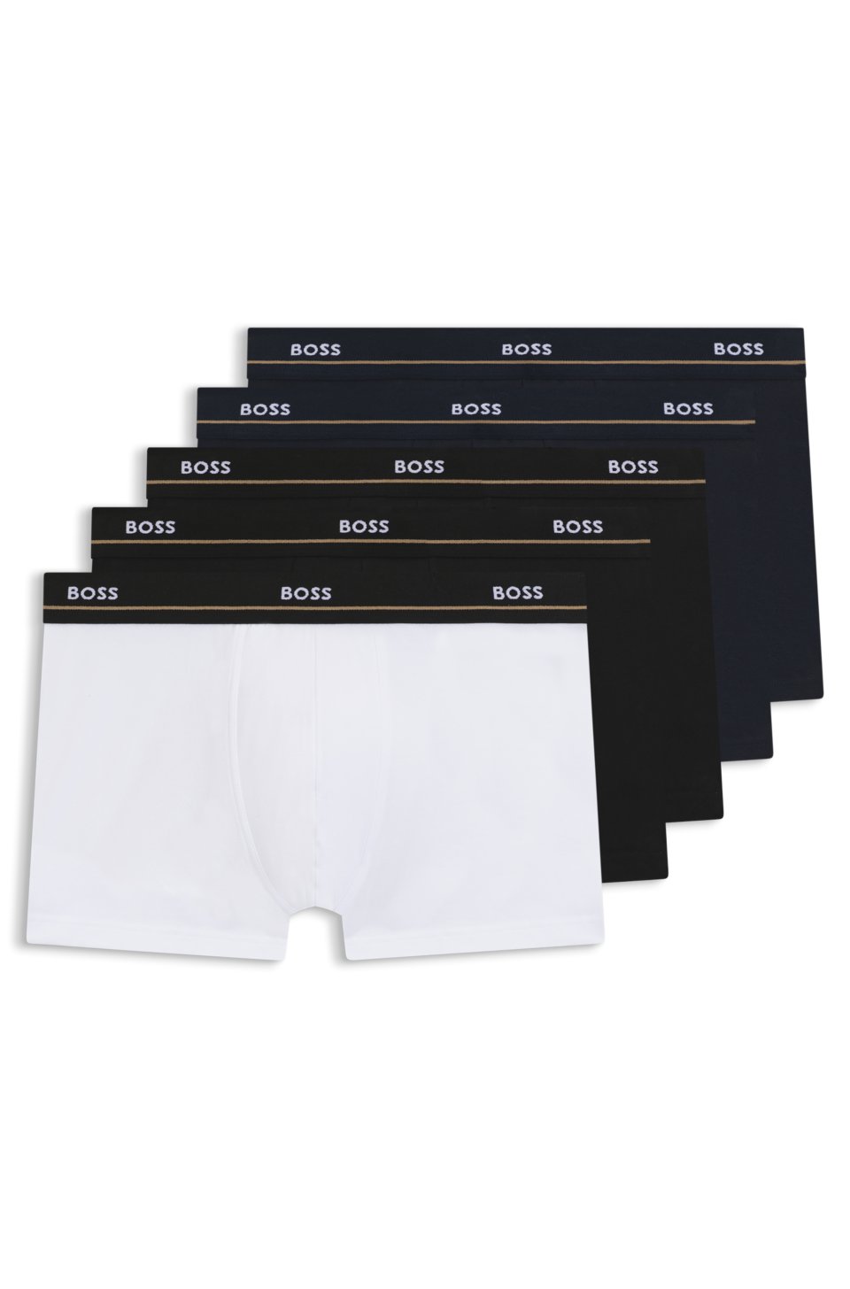 Five-pack stretch-cotton trunks