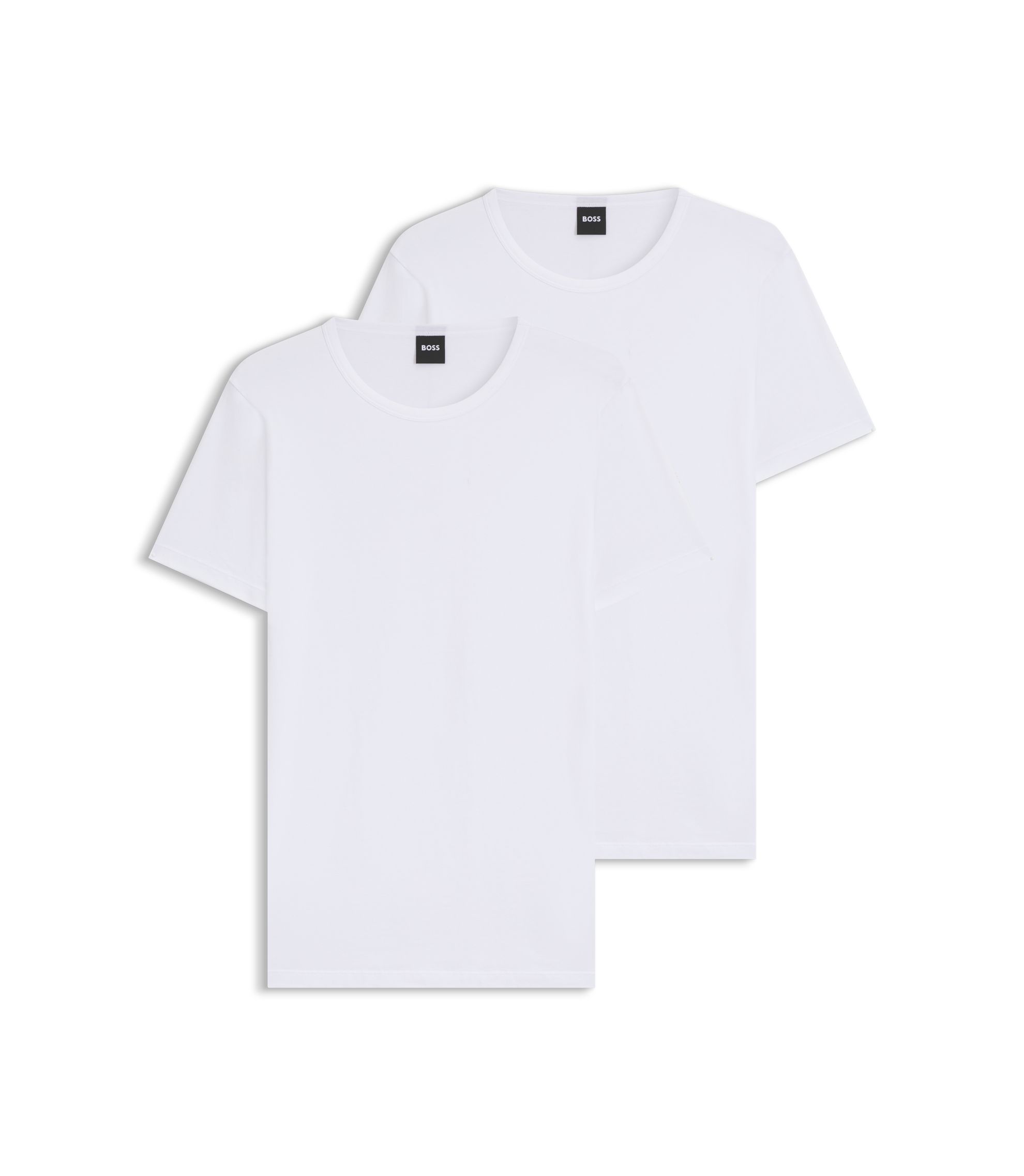 Zweier-Pack T-Shirts aus Stretch-Baumwolle mit Logo