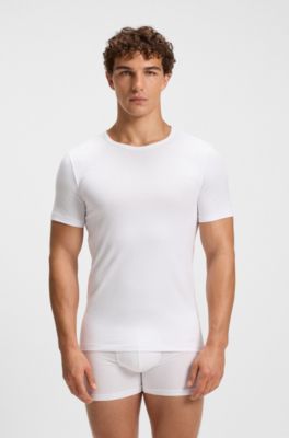 Two-pack of underwear T-shirts in stretch cotton, White