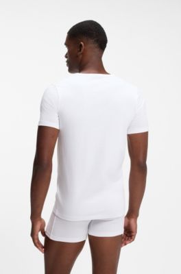 Two-pack of underwear T-shirts in stretch cotton, White