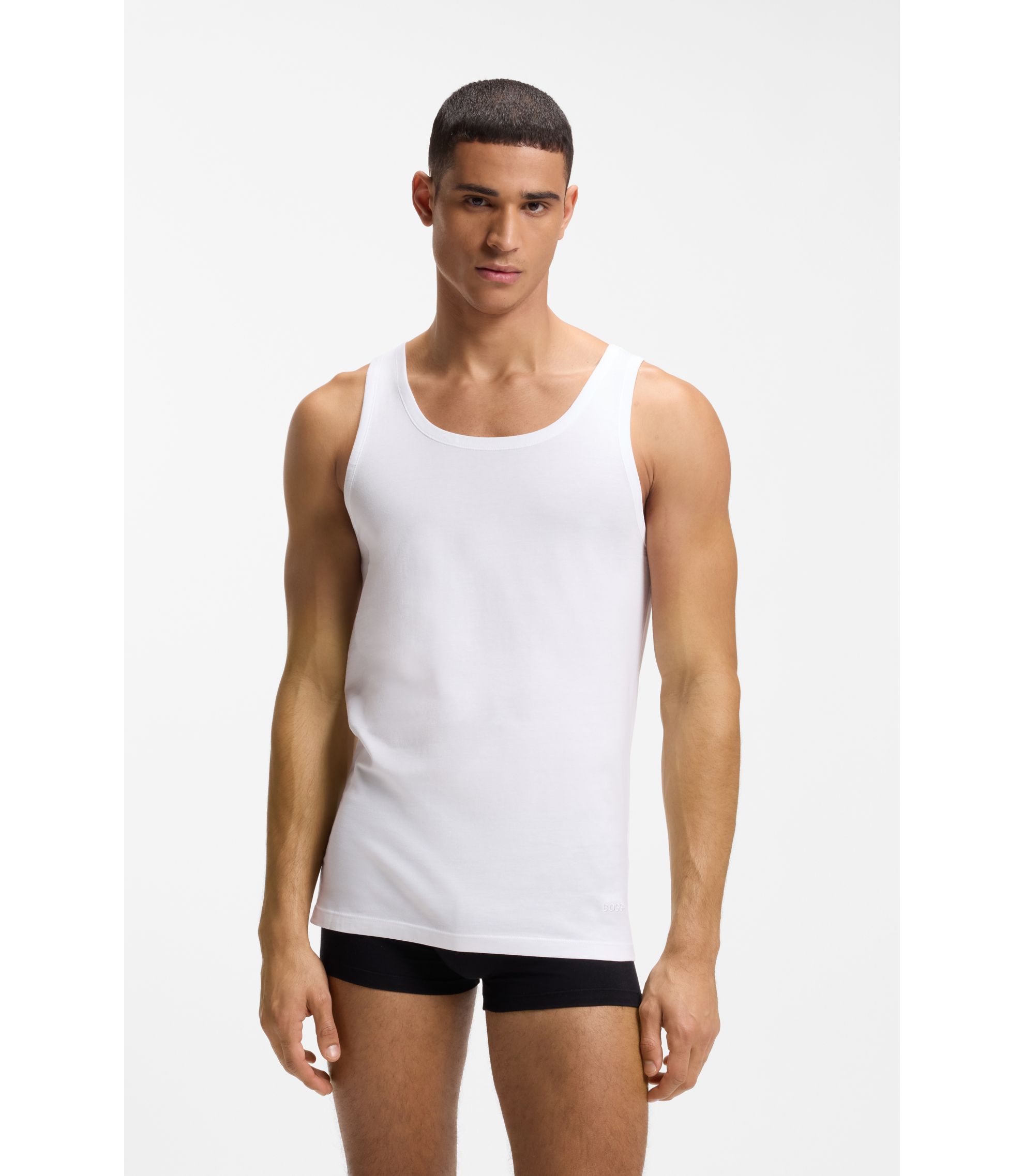 Lot De 3 Débardeurs Pro Club - Coton Côtelé - Blanc Et Noir - Tailles S à 5XL - Neuf Avec étiquettes