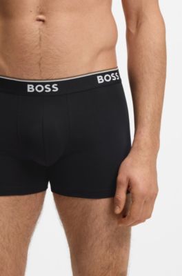 Three-pack of boxer briefs in stretch cotton, Black