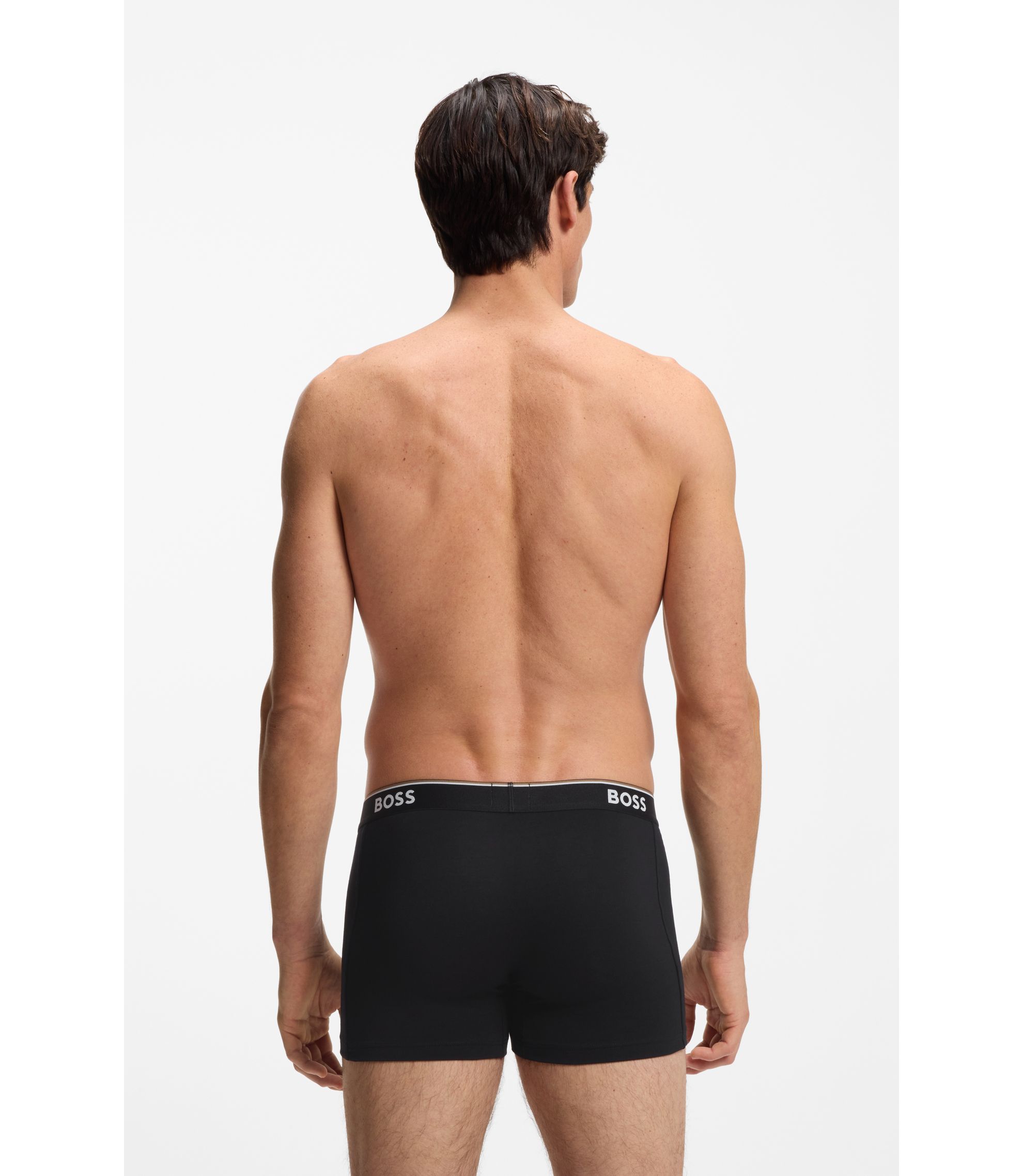 BOSS - ボクサーパンツ3枚セット ストレッチコットン ロゴ - ブラック