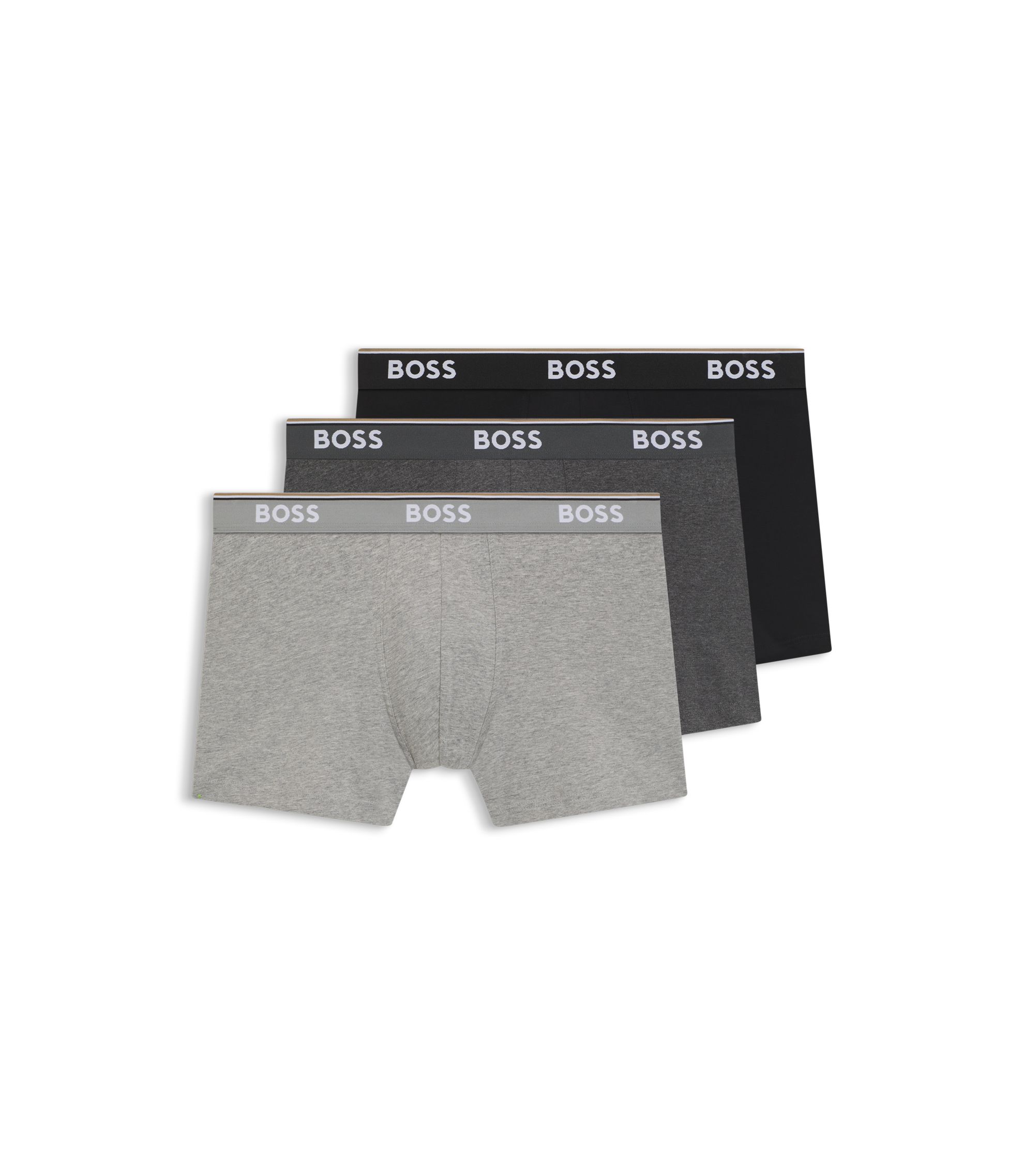 BOSS - ボクサーパンツ3枚セット ストレッチコットン ロゴ - ブラック