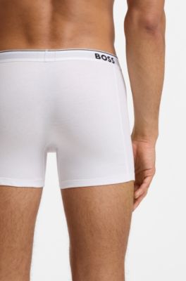 Three-pack of boxer briefs in stretch cotton, White