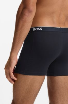 Three-pack of boxer briefs in stretch cotton, Dark Blue