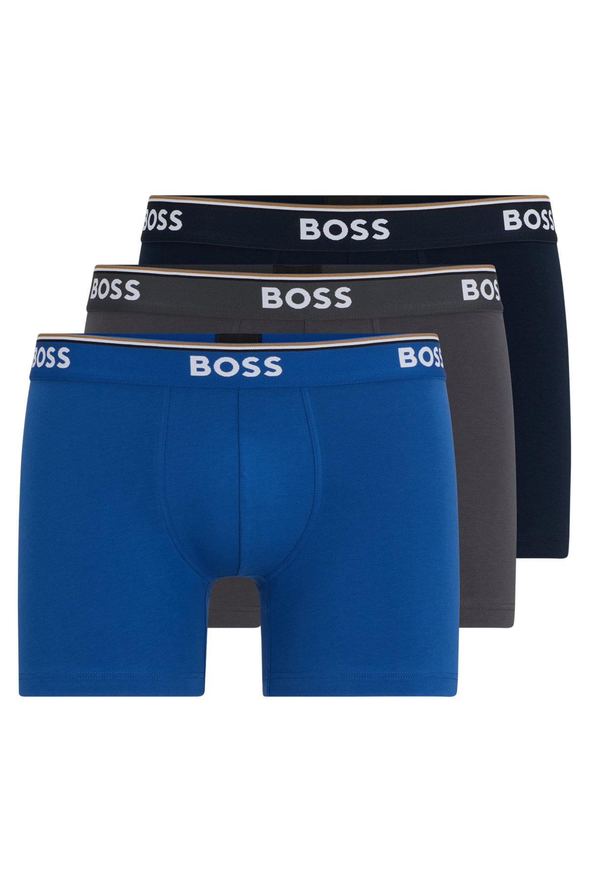 BOSS - ボクサーパンツ3枚セット ストレッチコットン ロゴ
