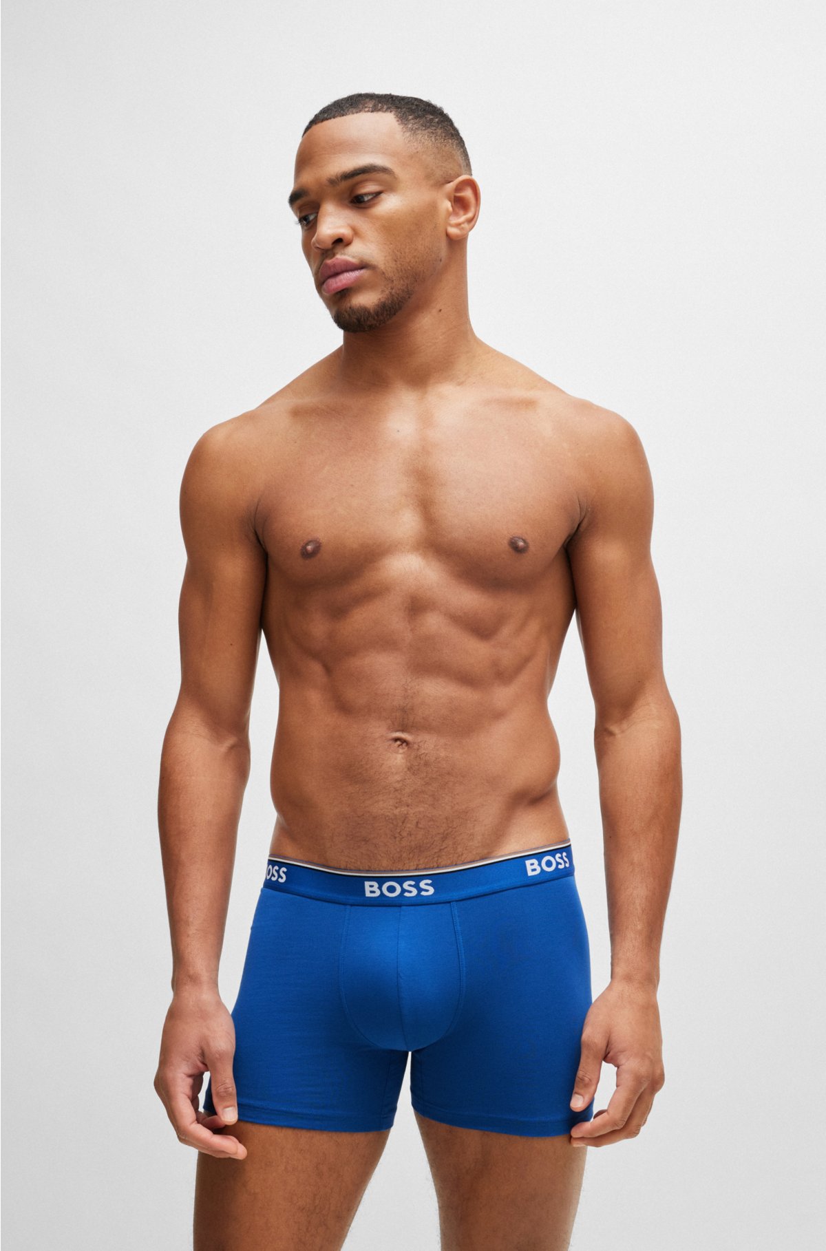 BOSS - med tre boxer-underbukser bomuld med stræk med logoer