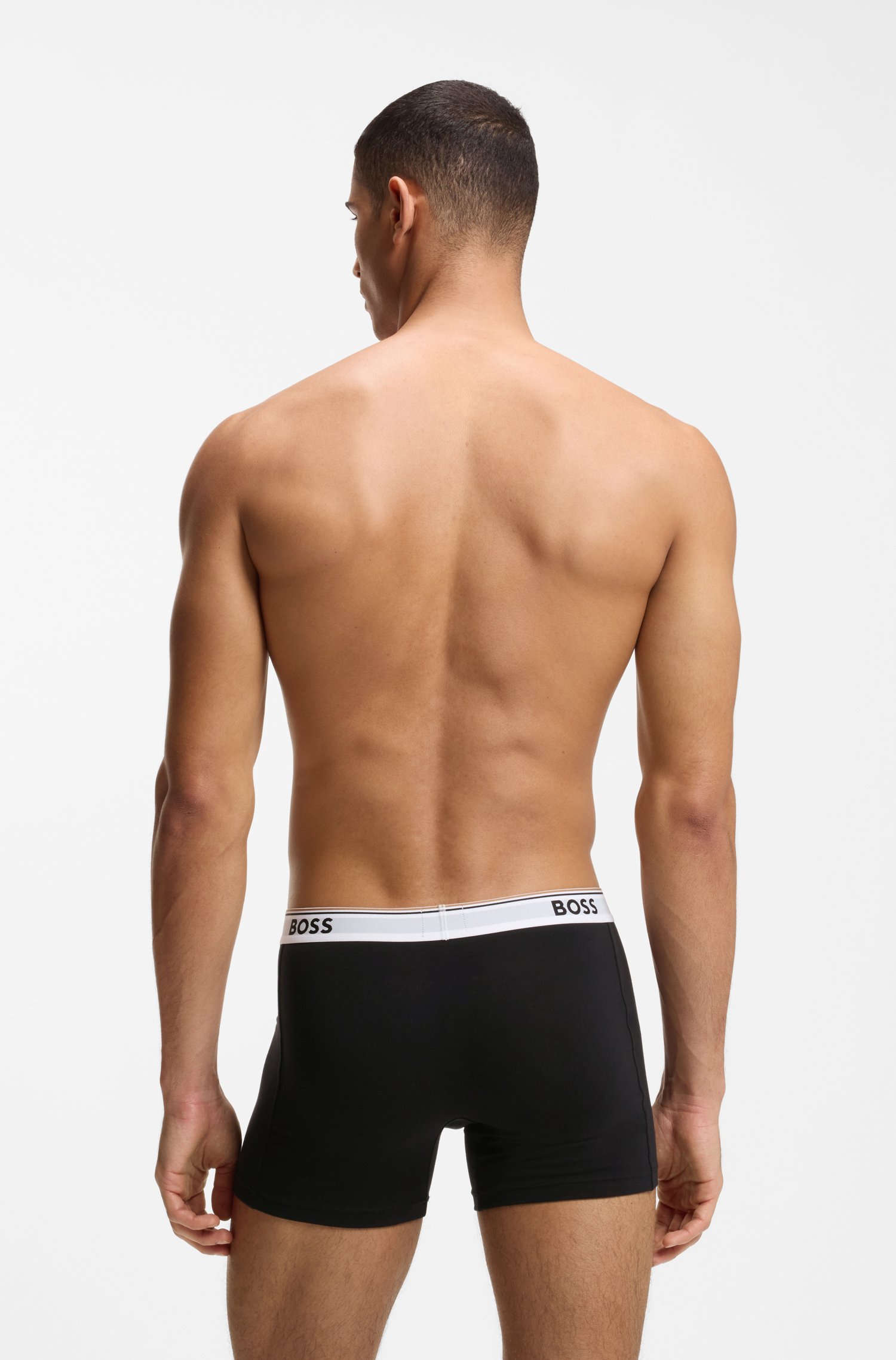 Boss Pack 3 Boxershorts med svart logotyp herr – bild 3