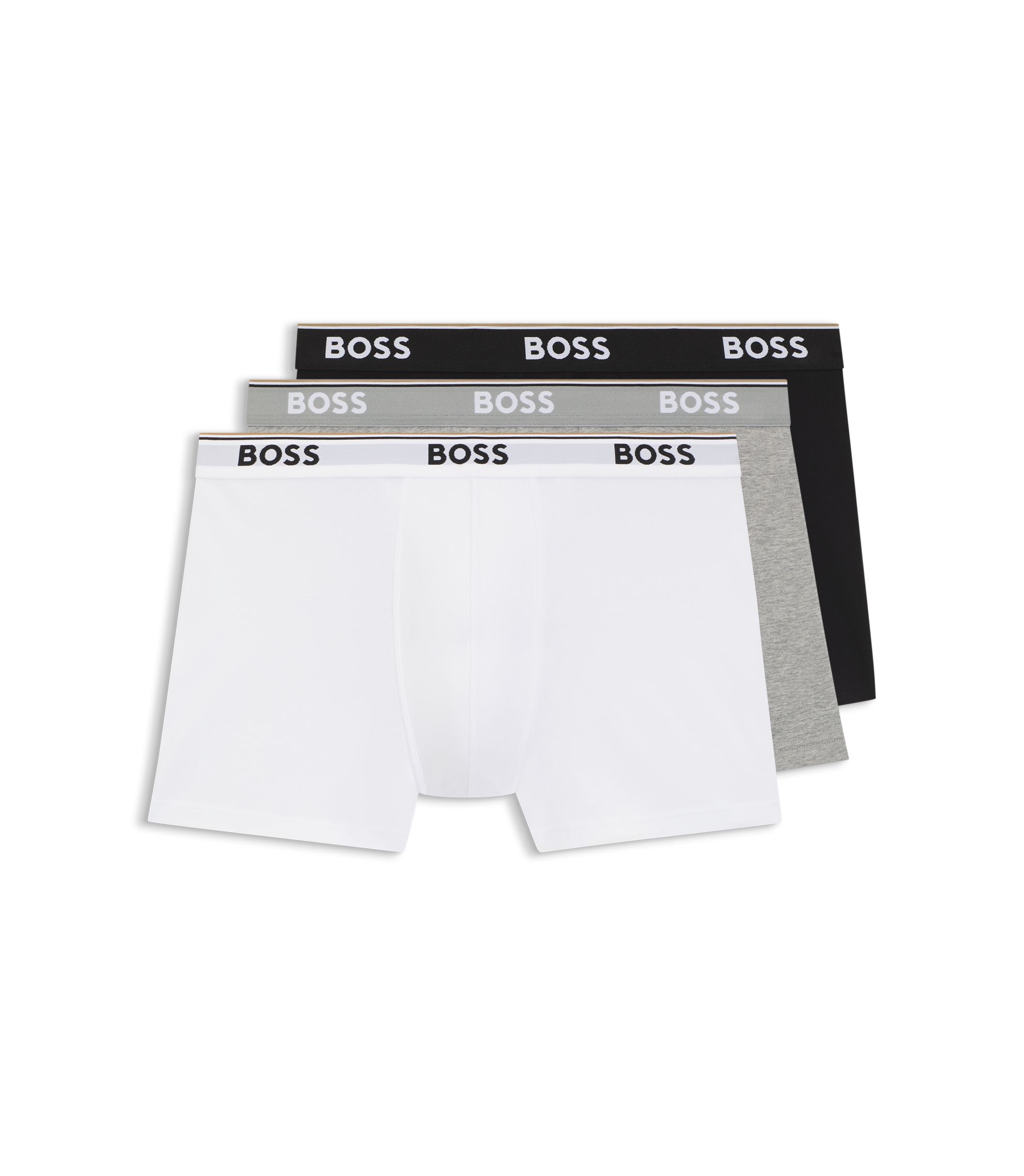 BOSS - ボクサーパンツ3枚セット ストレッチコットン ロゴ